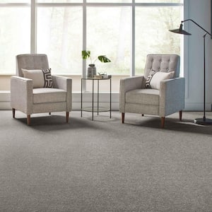 Gemini II - Keystone - Gray 56 oz. Polyester Texture Installed Carpet