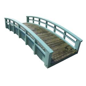 CANP GEEKS Bridge-top ウォールナット SamsGazebos 8 ft. Wood Garden Swan Bridge with Cross Halved