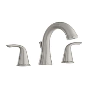 Irena 8 in. Widespread 2-Handle Bathroom Faucet in Brushed Nickel