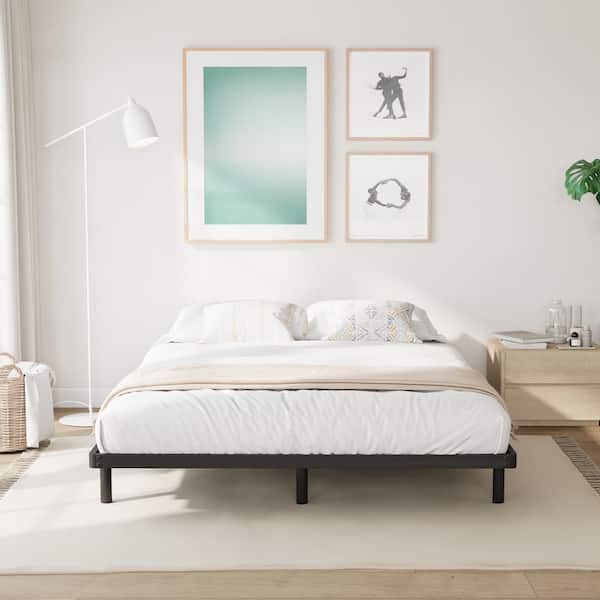 HOMZENE 2 in. High Full Size Box Spring with Metal Structure