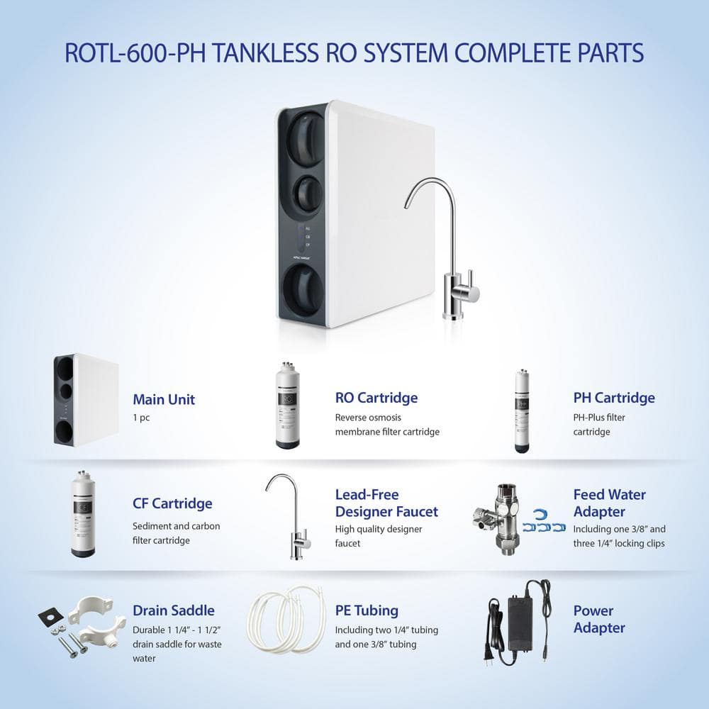 APEC White and Black Tankless Reverse Osmosis Water Filtration System