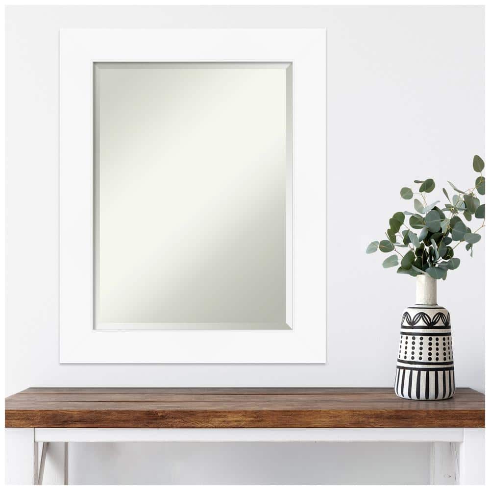 Cabinet White Sleek Rectangular Bathroom Wall Mirror - 23.5 x 29.5 in