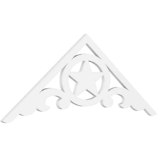 Ekena Millwork Austin 1 in. D x 22-1/2 in. W x 60 in. L Signature Urethane Gable Pediment