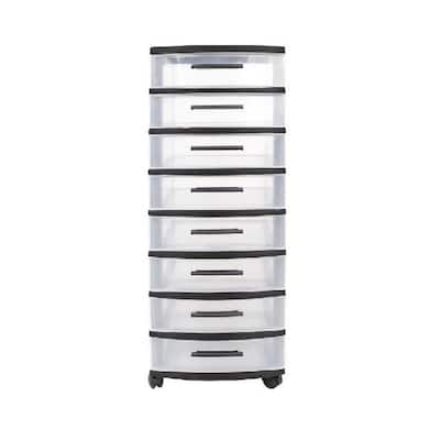 YIYIBYUS 6-Tier Plastic 4-Wheeled Rolling Storage Cart with 6 Drawers  Containers Bins in White HG-LYF6168-251 - The Home Depot