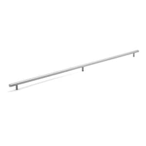 Tivoli Collection 34 1/8 in. (867 mm) Brushed Stainless Steel Modern Cabinet Bar Pull