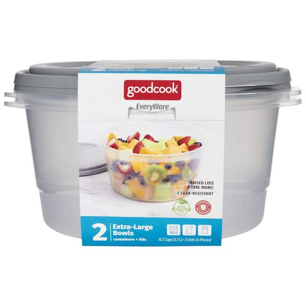 EveryWare Extra Large Bowl Container 2 pack, Made Without BPA