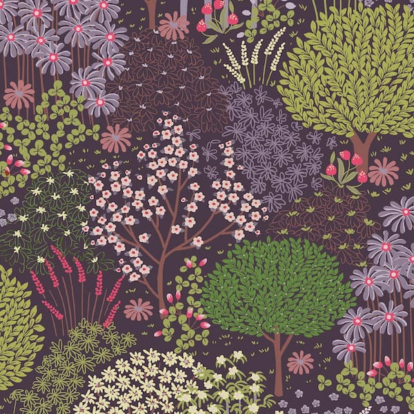 Fable Plum Wallpaper