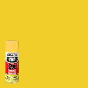 12 oz. Acrylic Enamel 2X Gloss Yellow Spray Paint (6 Pack)