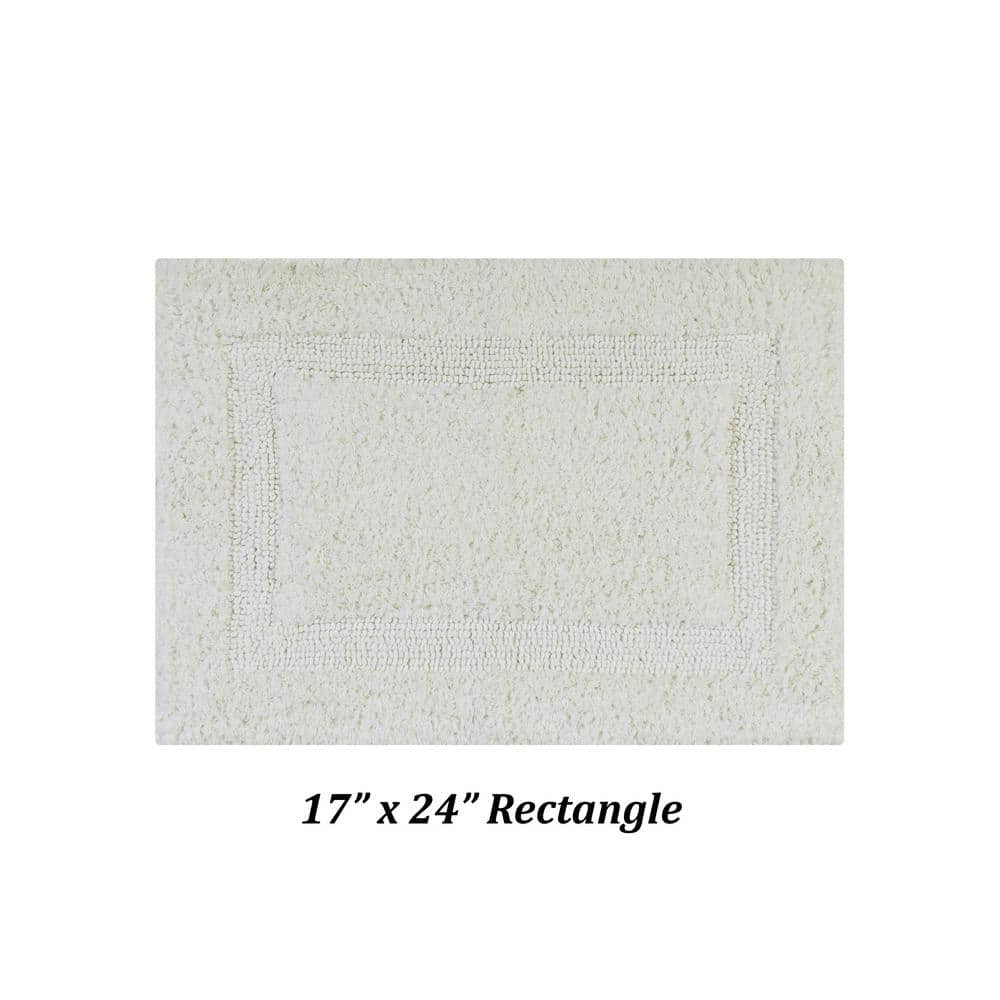 Ivory 100% Cotton Tufted Reversible Bath Rug
