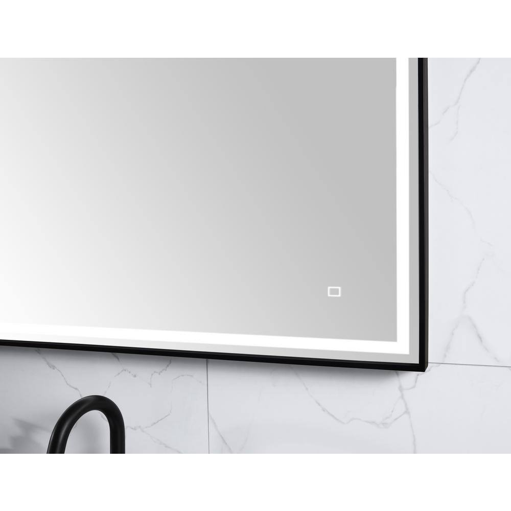 Large Gold Rectangular LED Bathroom Mirror