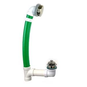 Innovator Flex924 24 in. x 1.5 in. Flexible Bath Waste with Foot Actuated Stopper and Innovator Overflow, Brushed Nickel
