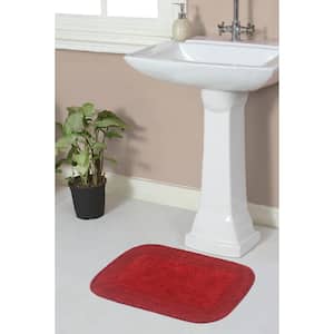 Radiant Collection 100% Cotton Bath Rug Set, Machine Wash, 17x24 in. Rectangle, Red