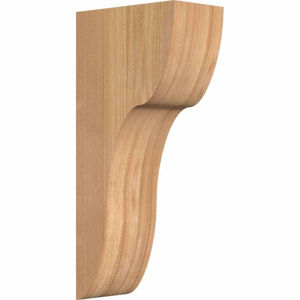 Ekena Millwork 5-1/2 in. x 10 in. x 22 in. Western Red Cedar Carmel Smooth Corbel