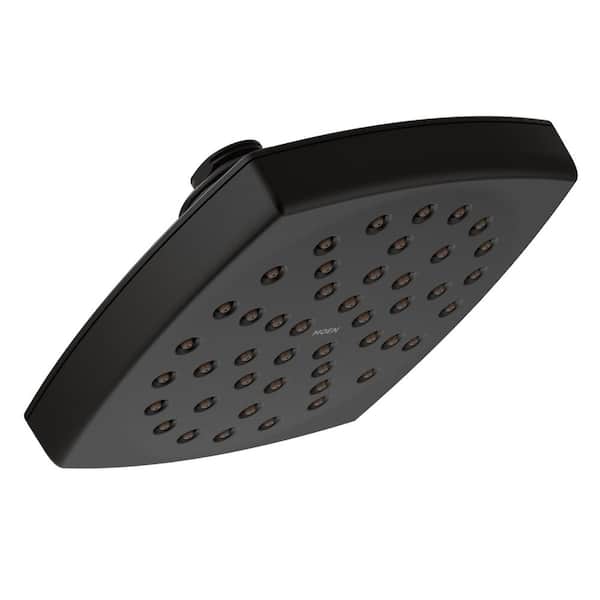 1-Spray Pattern with 2.5 GPM 6 in. Wall Mount Fixed Shower Head in Matte Black