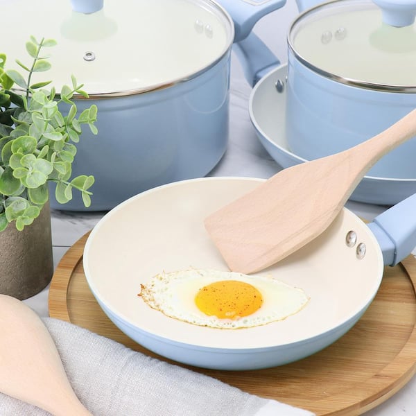 MARTHA STEWART EVERYDAY Rexford 8 Piece Ceramic Nonstick Aluminum