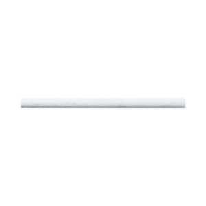 Carrara White .75 in. x 12 in. Honed Marble Wall Pencil Tile (1 Linear Foot)