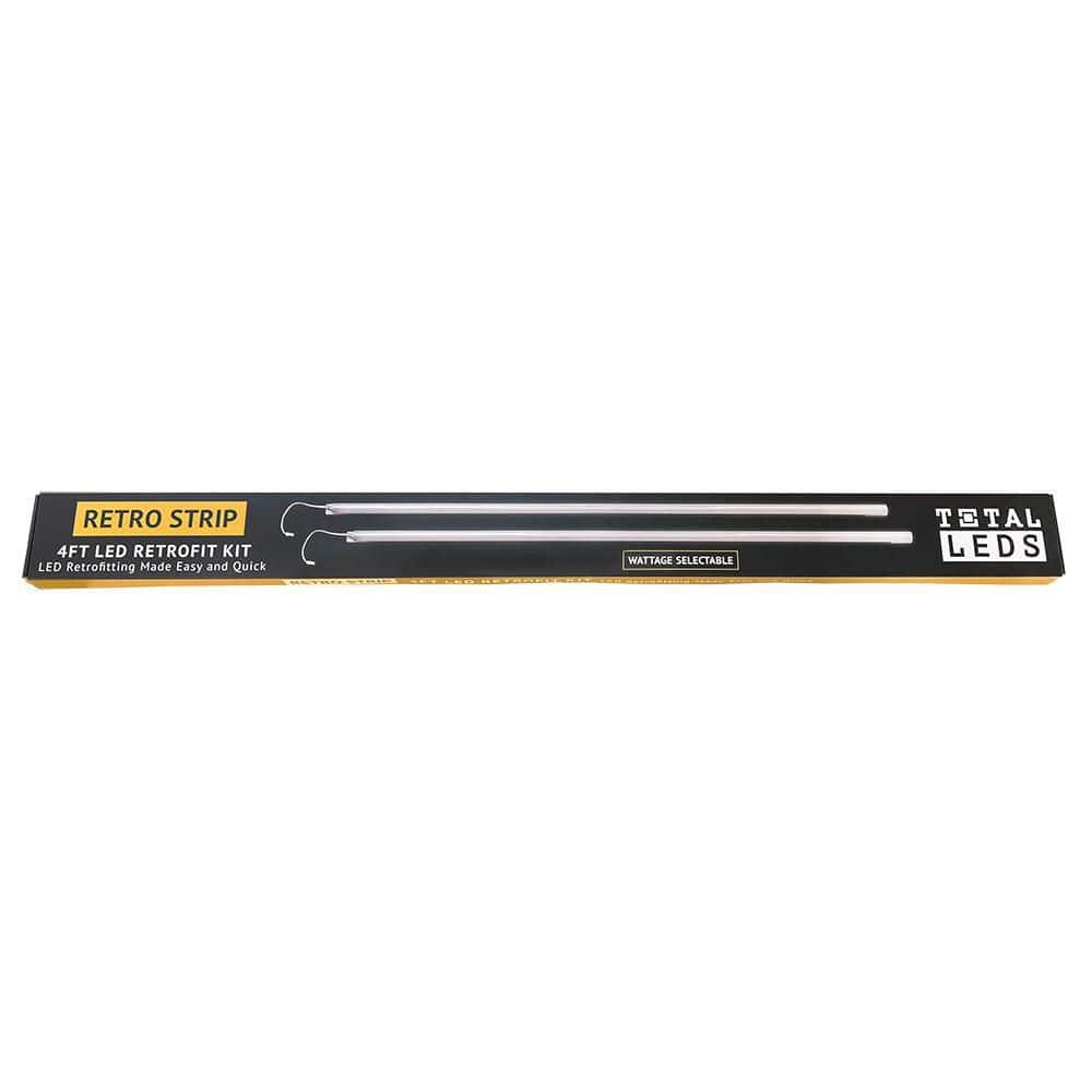 Retro Strip 2FT 64-Watt Equivalent Integrated LED Magnetic Silver Retrofit 