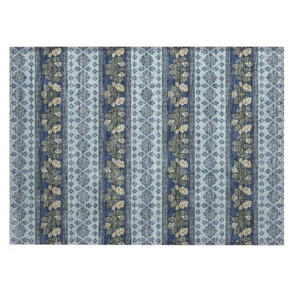 Chantille Machine Washable Indoor/Outdoor Abstract ACN2465 Navy 2 ft. x 3 ft. Accent Rug