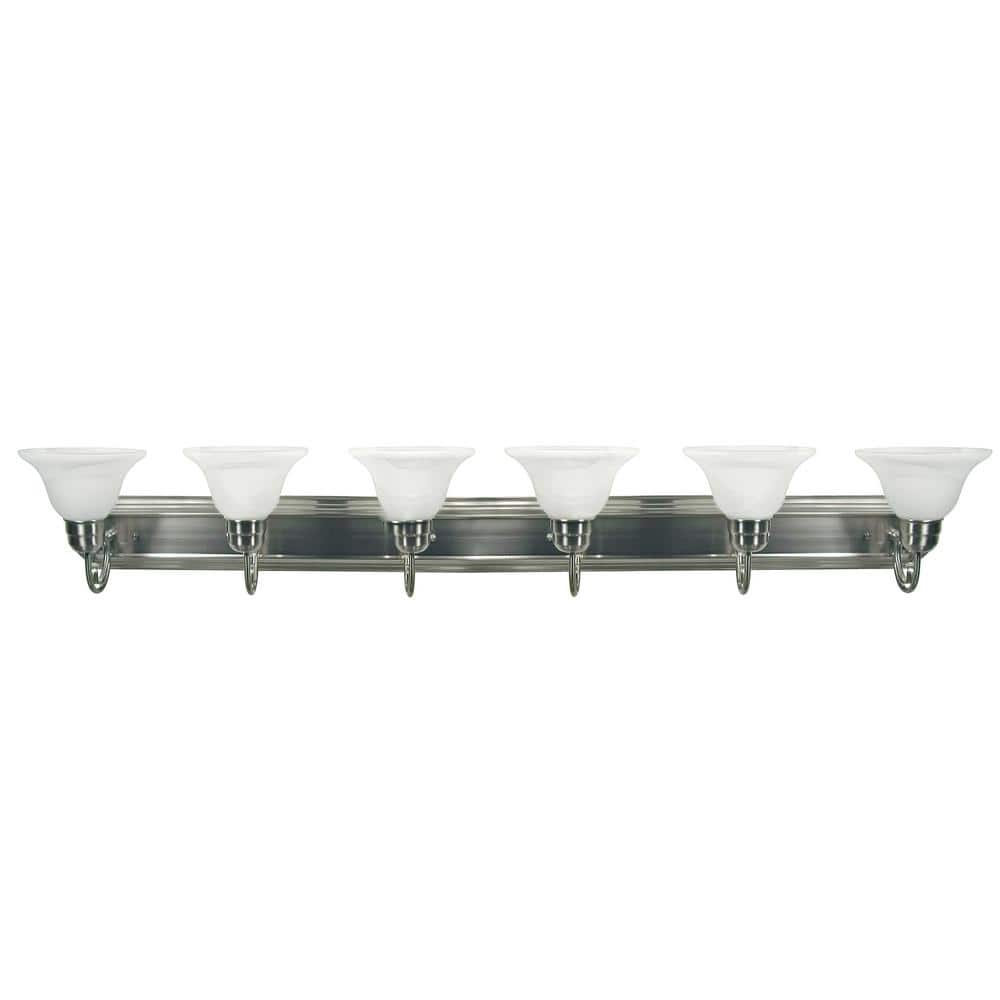 Monica 6-Light Satin Nickel Bath Light