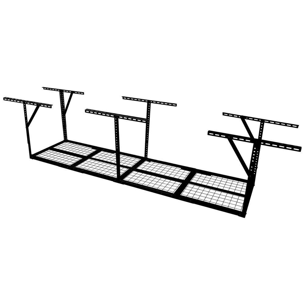 96 in. W x 40 in. H x 24 in. D Black Adjustable Height Heavy Duty Steel Overhead Garage Storage Rack price history on PriceWatchPro