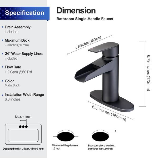 Adam Bathroom Sink Faucet Mixer Deck Mounted Single Hole