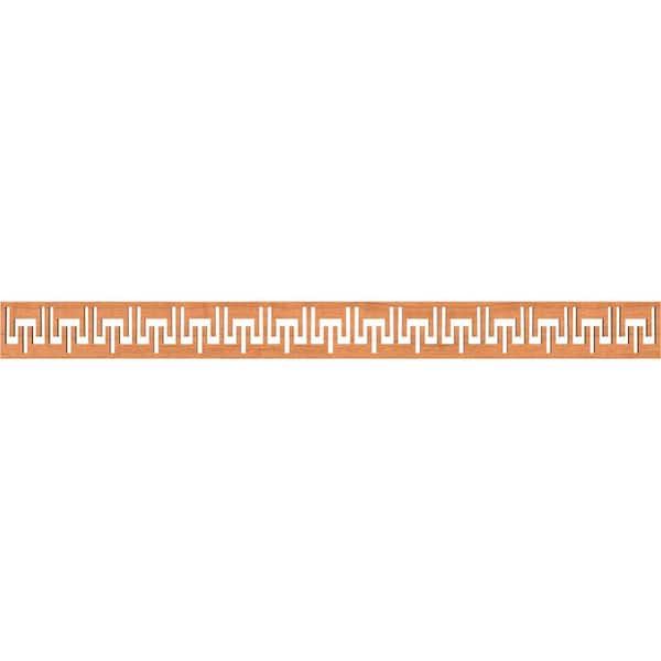 Victory Fretwork 0.25 in. D x 46.375 in. W x 4 in. L Cherry Wood Panel Moulding