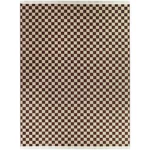 Adelaide Brown 5 ft. x 7 ft. Checkered Area Rug