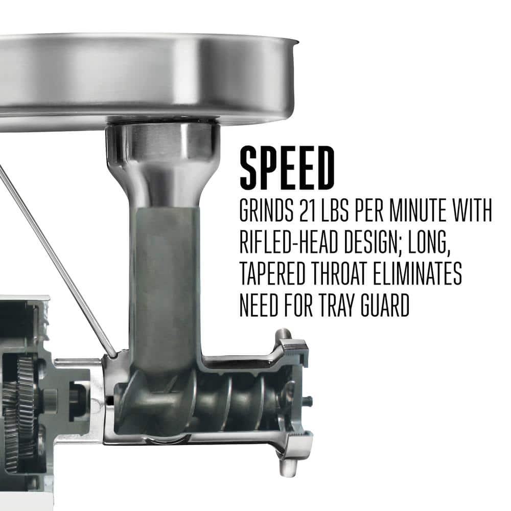 Weston Pro Series Stainless Steel Electric Meat Grinder with Sausage Stuffer