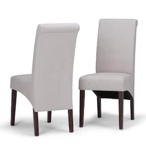 Avalon Transitional Deluxe Parson Dining Chair in Light Beige Linen Look Fabric (Set of 2)