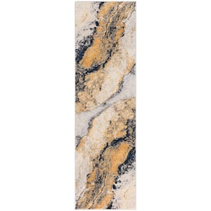 Passion Ivory Multicolor 2 ft. x 10 ft. Abstract Contemporary Runner Area Rug