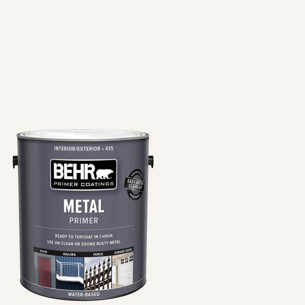 BEHR 1 Gal White Interior Exterior Metal Primer 43501 The Home Depot   Whites Flat Behr Primers 43501 64 1000 