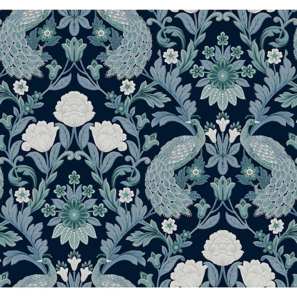 York Wallcoverings 60.75 sq. ft. Plume Dynasty Unpasted Wallpaper