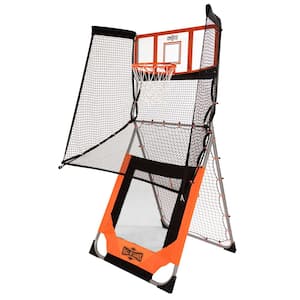 Outdoor 2-In-1 Basketball and Baseball Pitchback Training Game