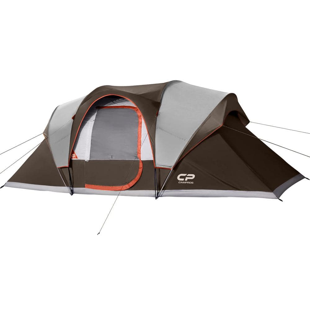 16 ft. x 9 ft. Brown 9-Person Canopy Portable Camping Tent with 4 Large Mesh Windows for Outdoor Camping price history on PriceWatchPro