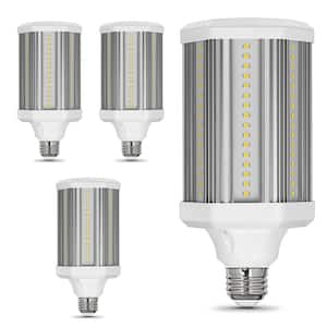 400-Watt Equivalent Corn Cob E26 Base w/E39 Mogul Adapter High Lumen Daylight(5000K) HID Utility LED Light Bulb(4-Pack)