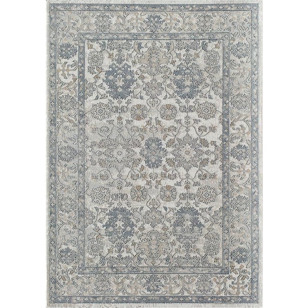 Rugs America Milford Chateau Grounds White 2 ft. X 4 ft. Area Rug