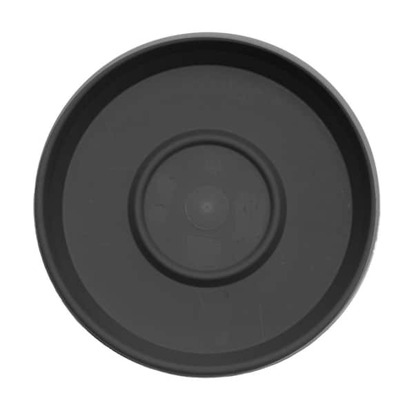 Terra 17 in. Black Plastic Plant Saucer Tray