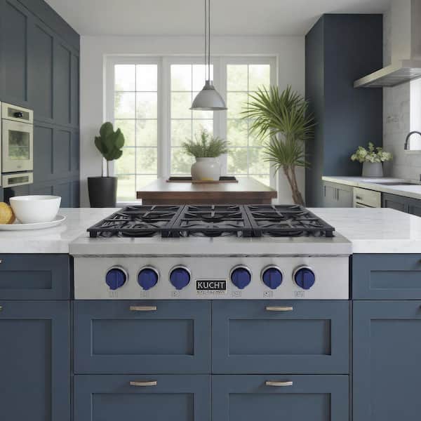Kucht Professional 36 in. Natural Gas Range Top in Stainless Steel