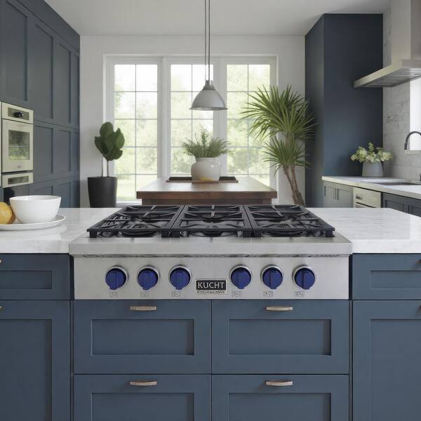 家具 BLUE BURNER GH-C19F Kucht Professional 36 in. Liquid Propane Range Top in Stainless