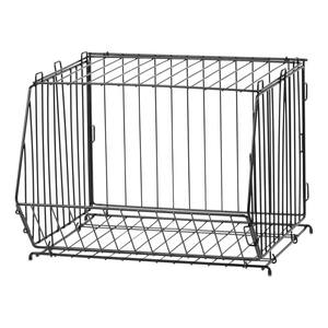 Black Modular Wire Stacking Storage Basket