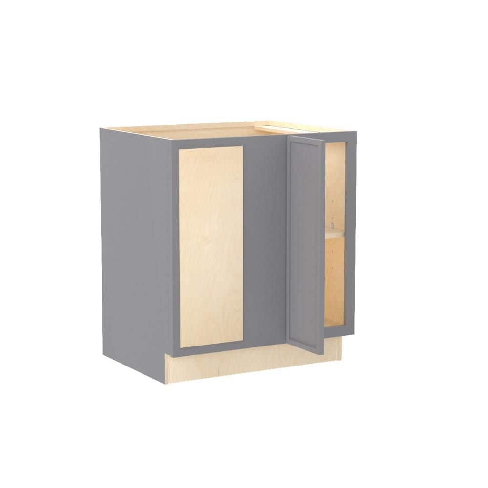 Franklin 30 in. W x 24 in. D x 34.5 in. H Assembled Plywood Base Blind Corner Kitchen Cabinet in Veiled Gray Soft Close price history on PriceWatchPro