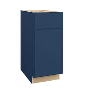 Hargrove 12 in. W x 24 in. D x 34.5 in. H Assembled Plywood Base Kitchen Cabinet in Vessel Blue with Soft Close RH