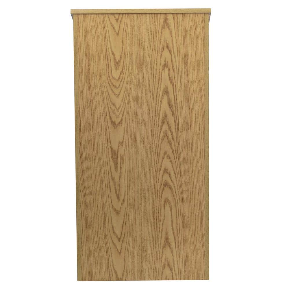 Oak Wood Stand-Up Lectern with Adjustable Shelf