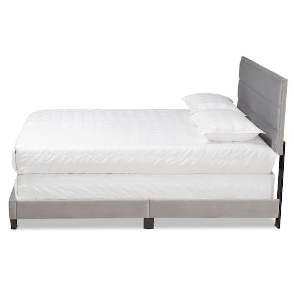 Baxton Studio Tamira Gray Queen Bed 183 11279 HD The Home Depot