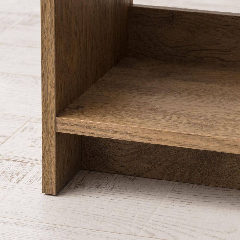 Ash Brown Adjustable 6-Cube Wood Organizer for Versatile Storage