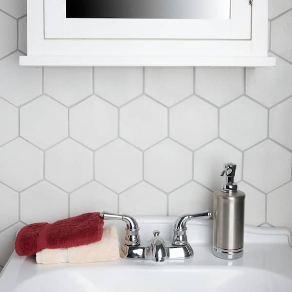 Caprice Bianco 4-3/8 in. x 5 in. Porcelain Wall Tile (4.32 sq. ft. /Case)