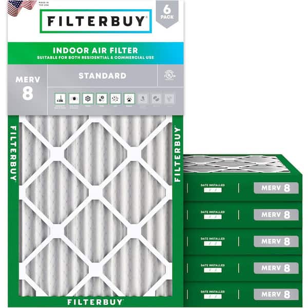 16 in. x 25 in. x 1 in. MERV 8 (FPR 5) Dust Defense Pleated HVAC AC Furnace Air Filters Replacement (4-Pack)