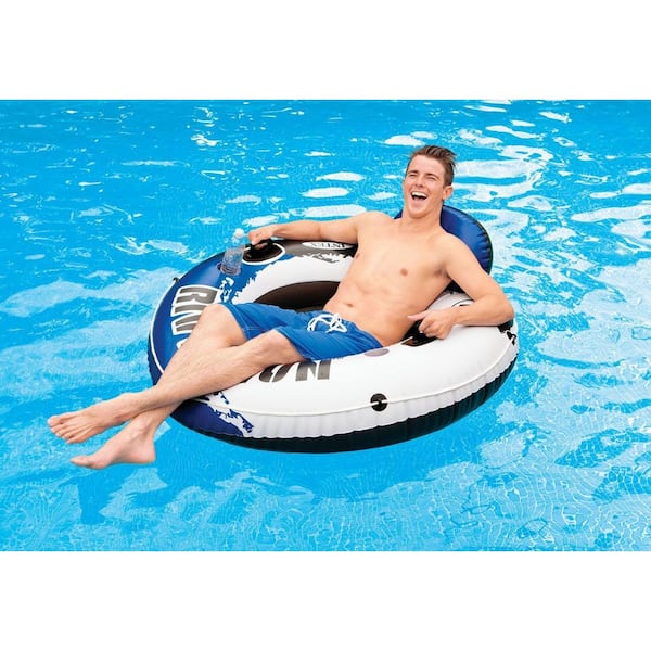 Details about   Intex River Run I Sport Lounge Inflatable Floating Water Tube Connect'N Float 