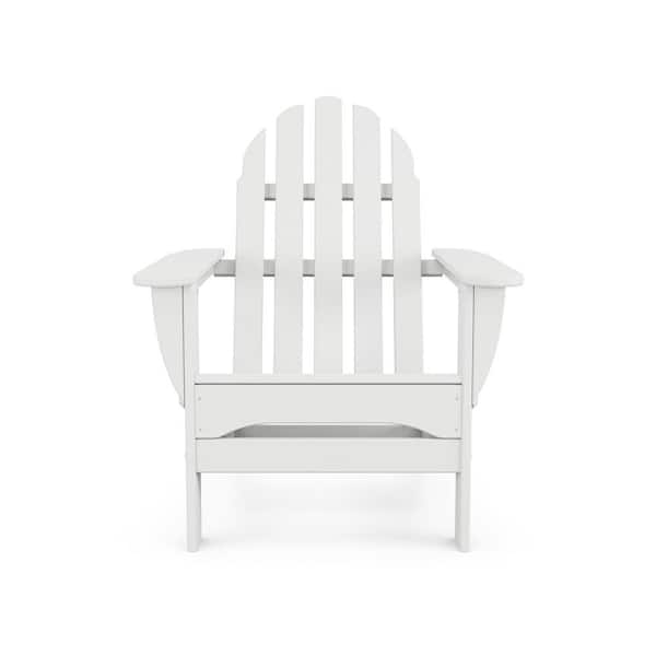 POLYWOOD - Classic White Folding Plastic Adirondack Chair