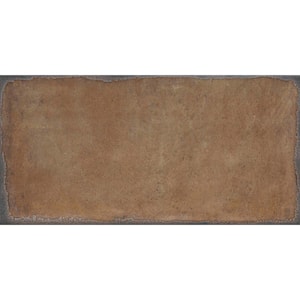 Exhale Marron 5.91 in. x 12.44 in. Glossy Porcelain Floor and Wall Tile (9.18 sq. ft./ Case)